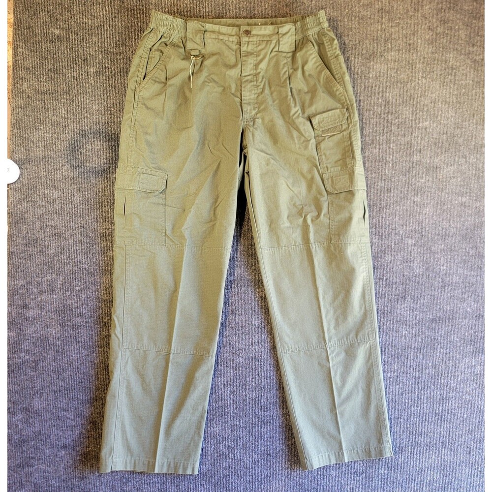 PROPPER Men's Green Tactical Pants 38/32 Polyester Cotton Cargo Pockets
